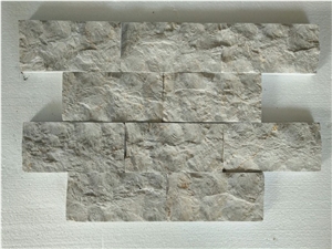 Grey Marble Mushroom Stone Wall Cladding, Indonesia Grey Marble Mushroomed Cladding, Grey Marble Split Face Mushroom Stone