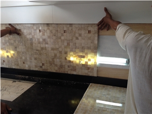 Indonesia Brown Onyx Wall Mosaic, Honey Onyx Glass Mosaic, Indonesia Onyx Mosaic