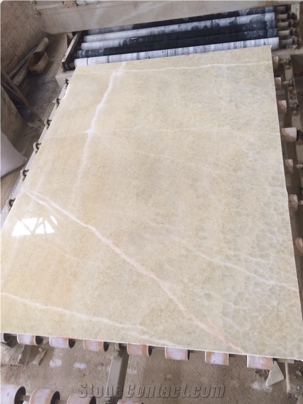 Snowflack Onyx Stone Slabs & Tiles, China Beige Onyx