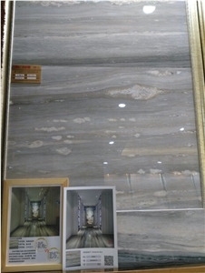 Bling Blue Marble Look Porcelain Tile Polished Floor Tile for Interior Decoration