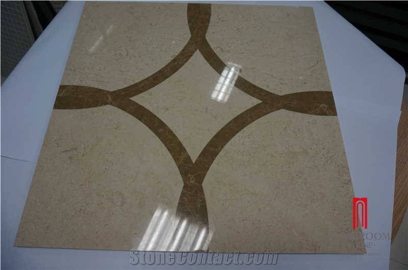 European Style Waterjet Marble Tile Composite Stone Porcelain Back for Flooring