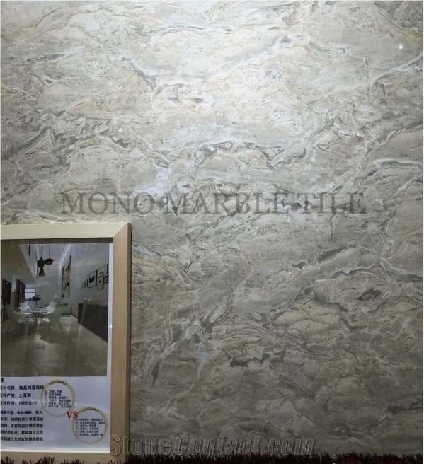 Spanish Gold Porcelain Tiles 800x800 Polished Marble Look Porcelain Tile for Sale