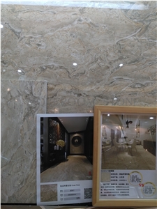 Spanish Gold Porcelain Tiles 800x800 Polished Marble Look Porcelain Tile for Sale