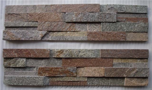 Rusty Quartzite Ledges Stone, Quartzite Cultured Stone Wall Cladding