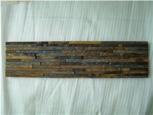 Rusty Slate Ledges Stone, Brown Slate Cultured Stone, Stacked Stone Veneer