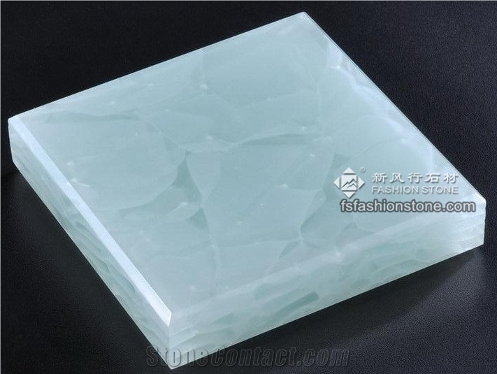 Techno Jade Translucent Glass/Light Transmitted Jade Glass Stone Slab