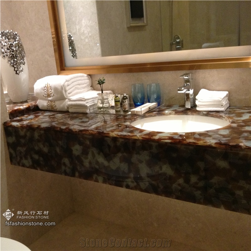 Techno Jade Translucent Glass/Light Transmitted Jade Glass Stone Slab