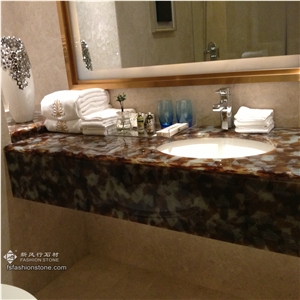Techno Jade Translucent Glass/Light Transmitted Jade Glass Stone Slab