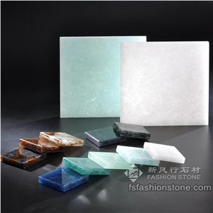 Techno Jade Translucent Glass/Light Transmitted Jade Glass Stone Slab