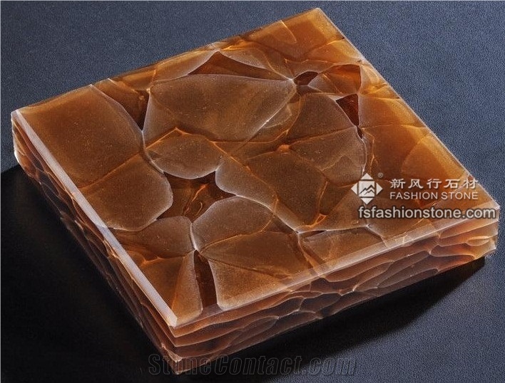 Techno Jade Translucent Glass/Light Transmitted Jade Glass Stone Slab