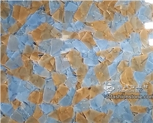 Techno Jade Translucent Glass/Light Transmitted Jade Glass Stone Slab