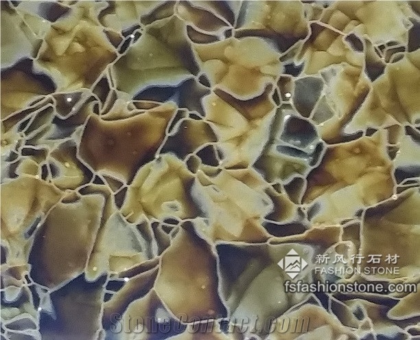 Techno Jade Translucent Glass/Light Transmitted Jade Glass Stone Slab