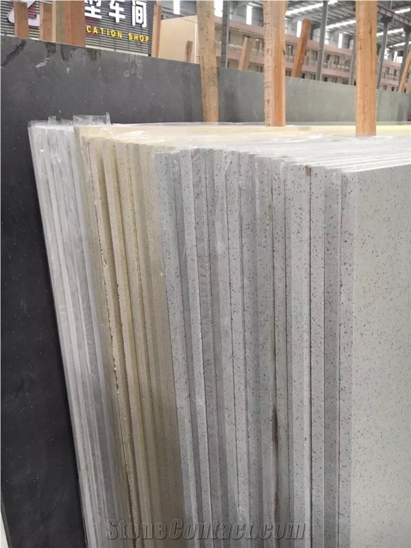 Almond Brown Color Quartz Stone Floor and Wall Surfaces for Residential and Commercial Use with High Compression Strength Made from Guangdong China Custom Size