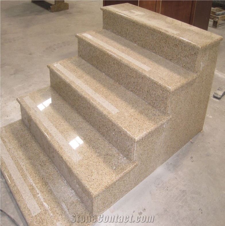 G682 Granite Honed Steps & Risers,Sunset Gold Step, Tread, G682 Riser