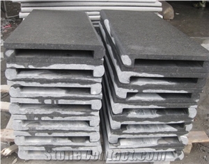 G684 Bullnose Edging Swimming Pool Tiles, G684 Black Basalt Pool Coping