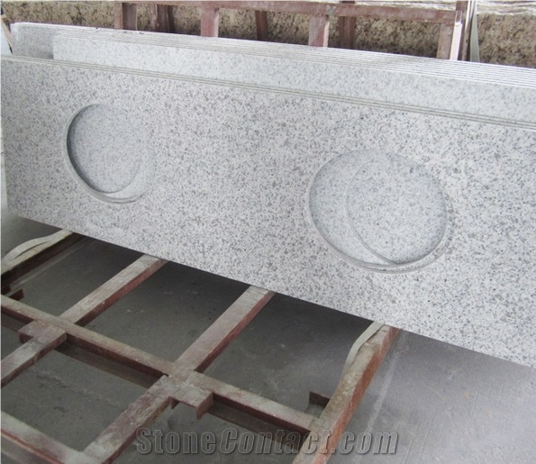 White/Grey Granite Countertops, Bianco Granite Couner Tops, White Stone Vanity Tops, Chinese Cheap Granite Bath Counter Tops