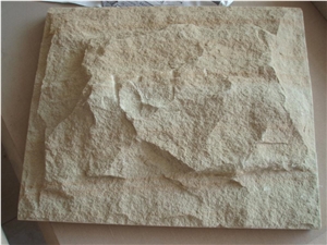 Yellow Sandstone Mushroom Stone, Split Face Wall Cladding, Decorative Wall Panel Stone,Beige Sandstone Tile, Yellow Marble Mushroom Stone