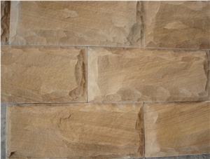 Yellow Sandstone Mushroom Stone, Split Face Wall Cladding, Decorative Wall Panel Stone,Beige Sandstone Tile, Yellow Marble Mushroom Stone