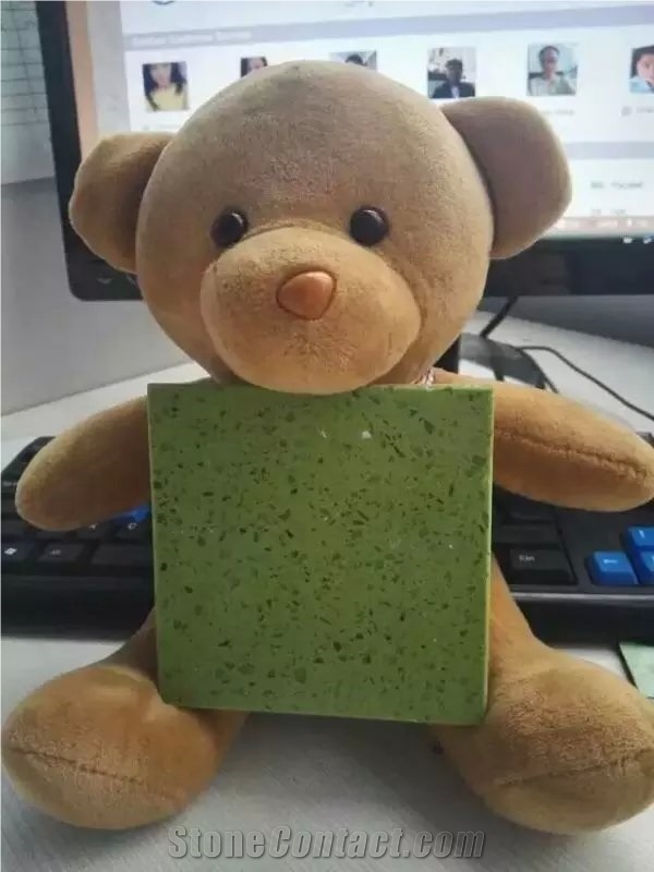 Green Quartz Stone Slab/Quartz Stone Slab/Engineered Stone Slab/Artificial Stone/Solid Surface Top/Silestone