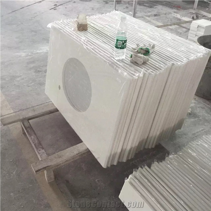 Pure White Artificial Stone/Quartz Stone Slabs/Engineered Stone Kitchen Countertops/Quartz Stone Countertops