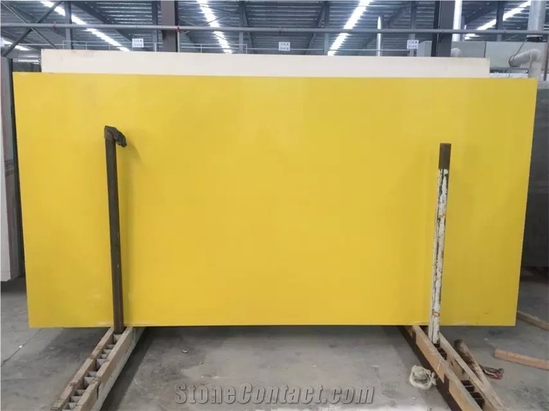 Pure Yellow Quartz Stone Slab/Quartz Stone Slab/Engineered Stone Slab/Artificial Stone/Solid Surface Top/Silestone