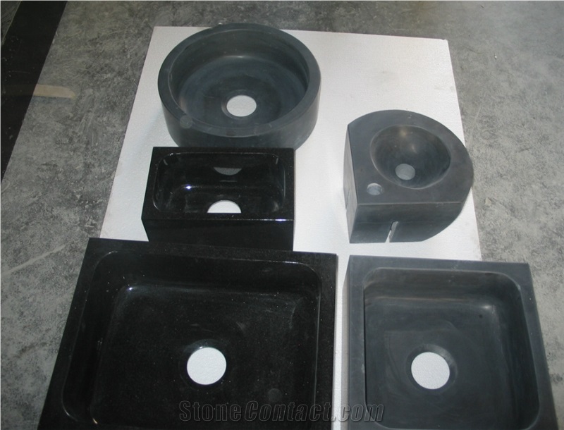 China Blue Limestone Honed Round Sink ,Limestone Wash Basin Indoor