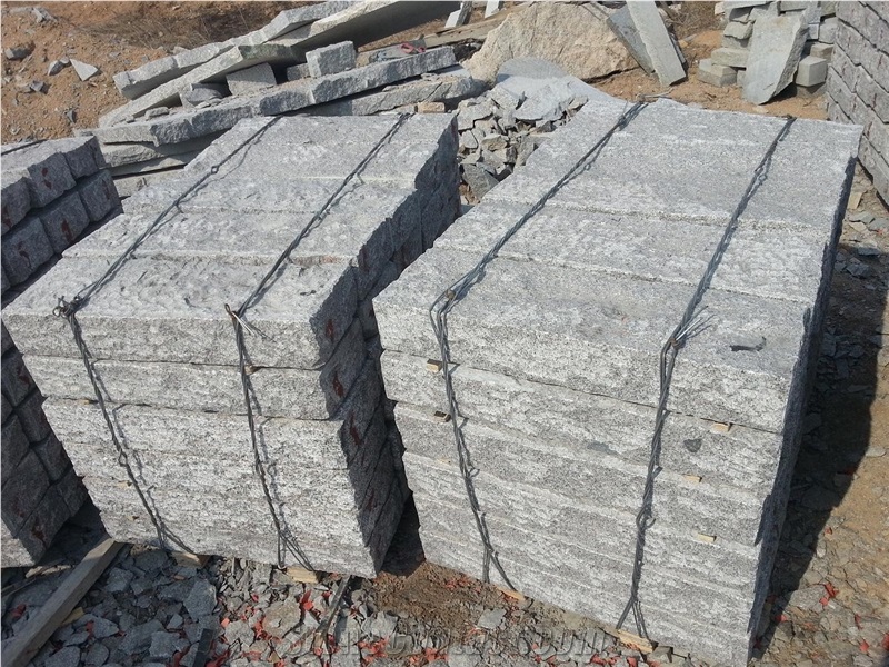 Grey Granite Natural Split Kerbstone