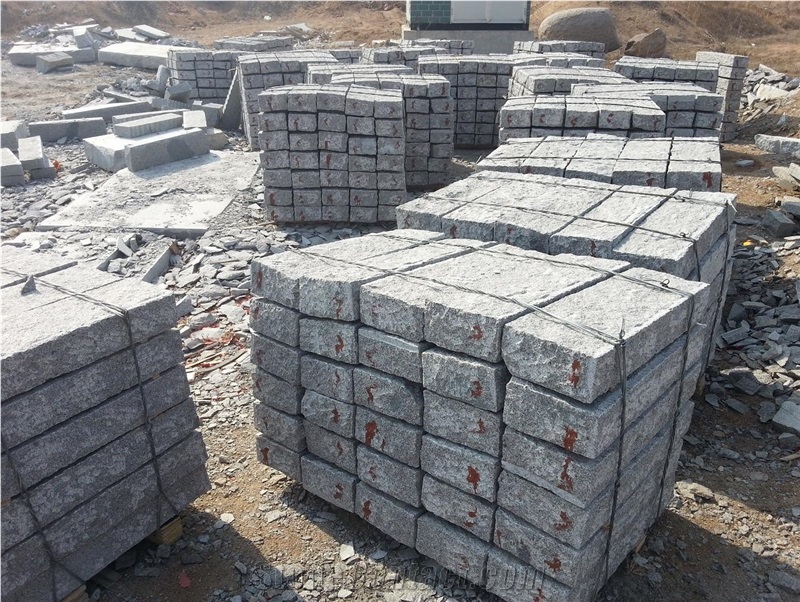 Grey Granite Natural Split Kerbstone