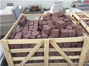 Hand Split Paving Stone in Plaza , Project Cube Stone with Hand Split Finish