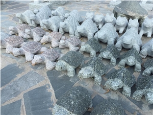 Natural Stone Hand Carved Turtle , Natural Stone Carved Animals for Landscaping ,Garden and Outdoor Decoration
