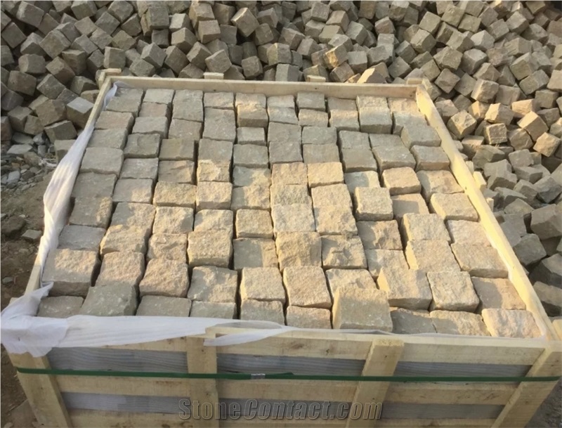 Sandstone Cube Stone Paving ,Grey Sandstone Hand Split Cube Stone for Paving , Natural Split Cube Stone