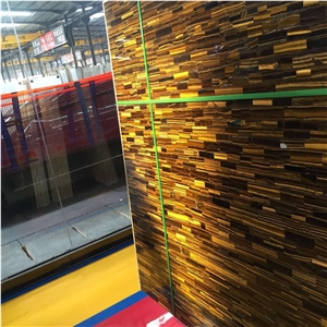 Yellow Tiger Eyes Gemstone Slabs & Tiles, Semi Precious Stone Panels