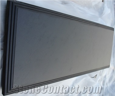 Black Absolute Granite Bathroom Countertops Vanity Tops Bathroom Solid Surface Polished Full Bullnose with Under Sink Bath Tops
