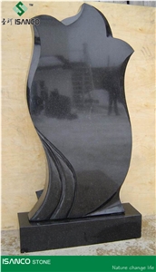Black Granite Tombstone Pure Black Granite Angel Monuments Nero Black Granite Heart Tombstones Absolute Black Granite Gravestone Shanxi Black Granite Engraved Headstones