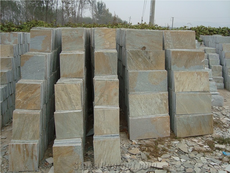 Cheap Interior Exterior Use Slate Tiles & Slabs, China Grey Slate