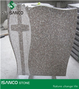 China Cheap G664 Granite Western Style Monuments Luoyuan Violet Granite Headstone Majestic Mauve Granite Cross Tombstones Copper Brown Granite Engraved Tombstones Tea Brown Granite Gravestone