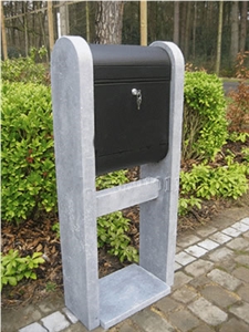 China Dark Limestone Mailbox,Natural Carving Stone Garden Mailbox,Chinese Limestone Letter Box,Customer Size Mailbox