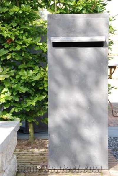 China Dark Limestone Mailbox,Natural Carving Stone Garden Mailbox,Chinese Limestone Letter Box,Customer Size Mailbox