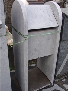 China Dark Limestone Mailbox,Natural Carving Stone Garden Mailbox,Chinese Limestone Letter Box,Customer Size Mailbox