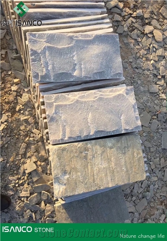 China Natural Quartzite Mushroomed Cladding Green Quartzite Mushroom Wall Pink Quartzite Stone Mushroomed Stone Mushroom Stone in Stock Yellow Quartzite Stone Mushroom Wall Cldding for Sale