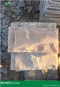 China Natural Quartzite Mushroomed Cladding Green Quartzite Mushroom Wall Pink Quartzite Stone Mushroomed Stone Mushroom Stone in Stock Yellow Quartzite Stone Mushroom Wall Cldding for Sale