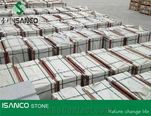 China Shandong Wulian Grey Pink Granite Car Parking Stone Bush-Hammered Parking Stone G361 Light Pink Granite Parking Barriers Cheap Light Grey Granite Parking Curbs Customized Granite Roadblock Stone