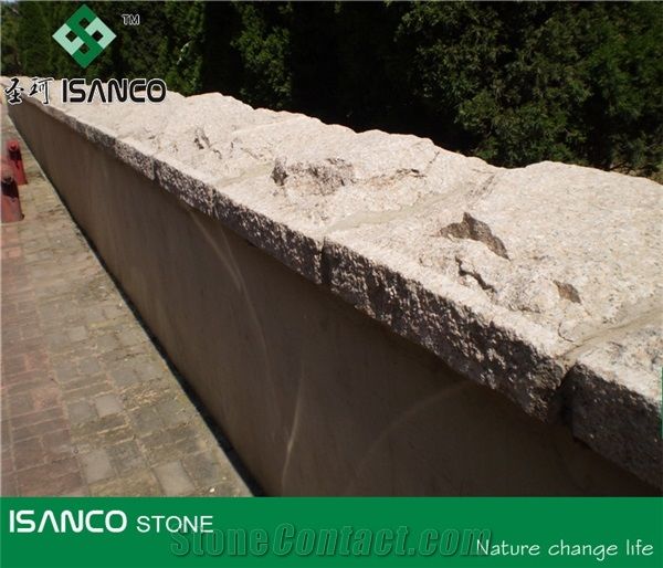 China Shandong Wulian Red Granite Mushroom Stone Wulian Pink Granite Mushroom Wall Cladding G368 Red Granite Mushroomed Stone Lotus Red Granite Mushroomed Cladding Landscaping Stone for Outdoor Garden