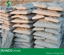 China Shandong Wulian Red Granite Mushroom Stone Wulian Pink Granite Mushroom Wall Cladding G368 Red Granite Mushroomed Stone Lotus Red Granite Mushroomed Cladding Landscaping Stone for Outdoor Garden