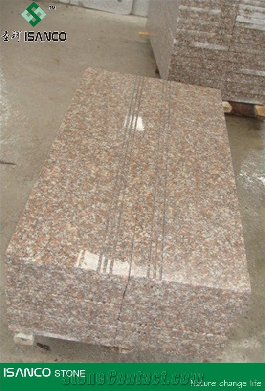 China Wulian Red Granite Steps G368 Wulian Red Granite Staircase Wulian Hong Granite Stair Treads Red Granite Stair Riser Shandong Cheap Red Granite Stair Threshold China Rose Porrino Red Granite