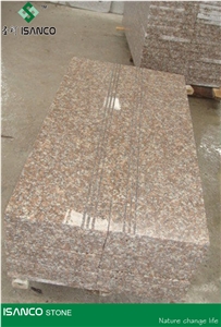 China Wulian Red Granite Steps G368 Wulian Red Granite Staircase Wulian Hong Granite Stair Treads Red Granite Stair Riser Shandong Cheap Red Granite Stair Threshold China Rose Porrino Red Granite