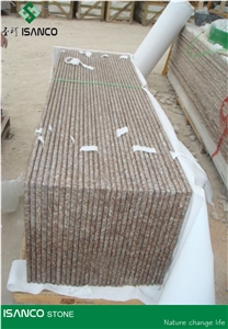 China Wulian Red Granite Steps G368 Wulian Red Granite Staircase Wulian Hong Granite Stair Treads Red Granite Stair Riser Shandong Cheap Red Granite Stair Threshold China Rose Porrino Red Granite