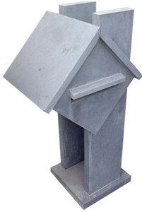 Customized Grey China Limestone Mailbox,Outdoor Limestone Mailbox Stone,Simply Style Mailbox Stone,Blue Limestone Mailbox