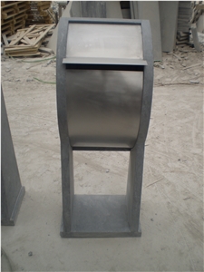 Customized Grey China Limestone Mailbox,Outdoor Limestone Mailbox Stone,Simply Style Mailbox Stone,Blue Limestone Mailbox