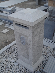 Customized Grey China Limestone Mailbox,Outdoor Limestone Mailbox Stone,Simply Style Mailbox Stone,Blue Limestone Mailbox